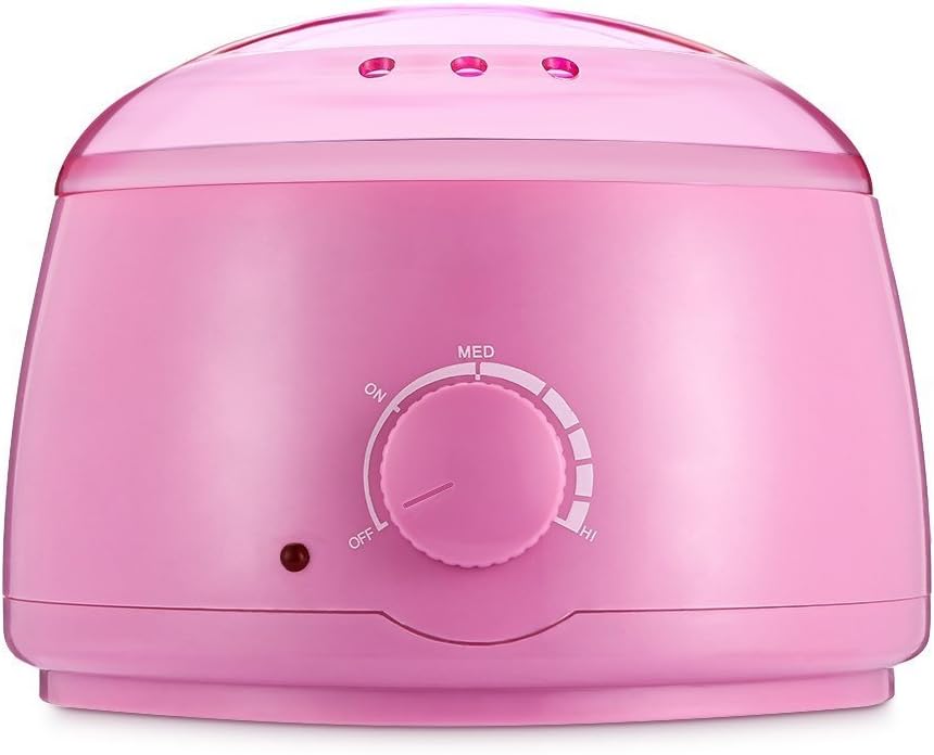 Wax Machine Warmer Heater Professional Environment Lightweight Durable Removable Portable Electric With 4 Flavors Painless Hair Removal Wax Heater Machine For Women Men (Pink)