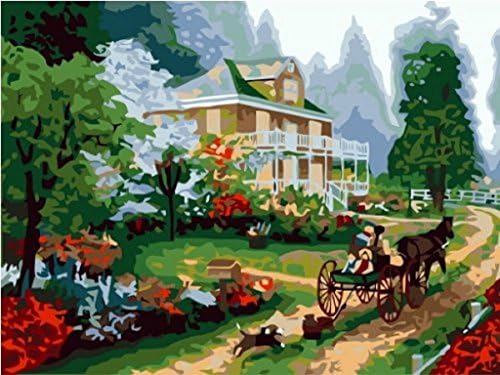 DIY Paint By Number Kits Happy one Landscape 16x20 inch Frameless