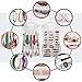 Regal Bazaar Jewelry Organizer – Dual-Sided Accessory Holder and Hanging Closet Storage Unit – Includes Metal Hanger, 29 Pockets and 18 Hook and Loop Tabs (White)