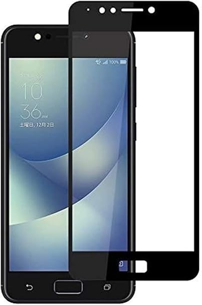 Amazon Maxku Asus Zenfone4 Max Zc5kl 強化ガラスフィルム 3d強化ガラス液晶全面保護フィルム 3d曲面デザイン 日本旭硝子素材採用 高透過率 薄型 硬度9h 飛散防止処理 3dラウンドエッジ加工 自動吸着 Zenfone 4 Max Zc5kl 液晶保護フィルム ブラック スクリーン