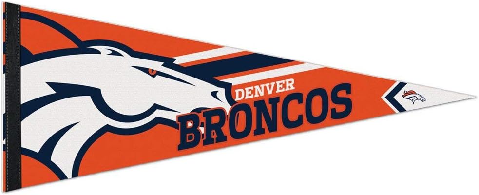 WinCraft NFL 14505115 Denver Broncos Premium Pennant, 12" X 30"
