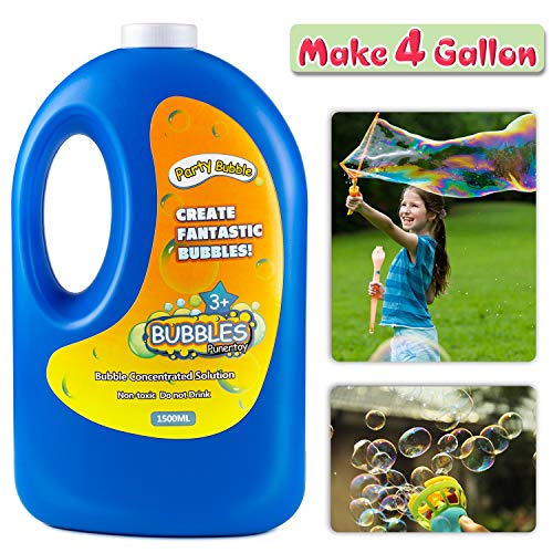 54 Ounce Concentrated Bubble Solution Refill(Can Make 4 Gallon), Big Bottle for Jumbo Giant Bubble Soap Bubble Wand Blower Machine Gun Maker, Bath Time, Summer Outdoor Gift for Girl Boy Kid Child - Thumbnail 7