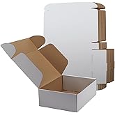 RLAVBL Small Shipping Boxes 12X9X4 White Corrugated Mailer 20 Pack