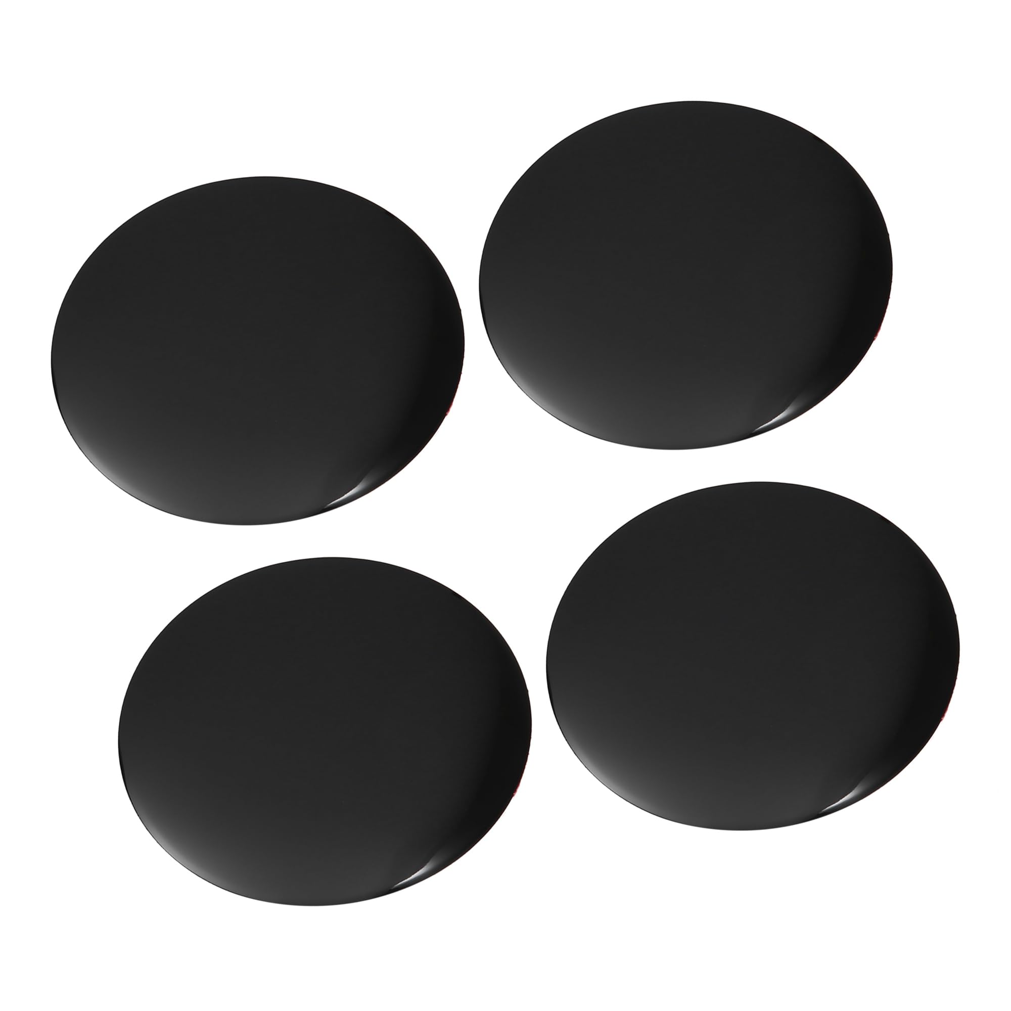 Photo 1 of REPAIROCK 4pcs 70mm Black Car Universal Wheel Center Hub Caps Emblem Badge Decal Sticker Auto Replacement Parts