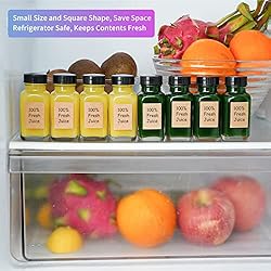 Syntic Reusable Ginger Shot Bottles with Caps - 8