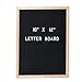 Felt Letter Board with 650 Letters, Numbers & Symbols - 16 x 12 Inch Changeable Message Board with Oak Wooden Frame, Plus Free Letter Bag