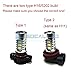SOCAL-LED 2x H16 5202 LED Fog Light Bulb 15W SMD 5730 12V High Power Bright DRL Bulbs, Ice Blue (Teal)
