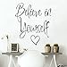 Rumas Inspirational Wall Sticker Quotes for Living Room Bedroom - Bathroom Decor - DIY Home Decor Wall Murals - Wall Decals for Kids Room TV Background Office School (Black)