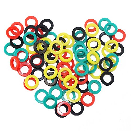 ITATOO® Colorful Tattoo Grommets Nipples O Ring and Rubber Bands 300 Pcs - Thumbnail 2