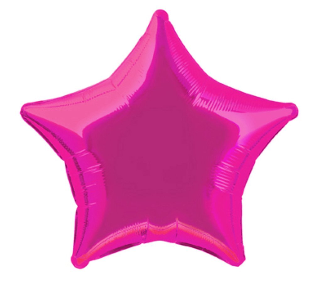 Unique Party 53327 - 20" Foil Hot Pink Star Helium Balloon