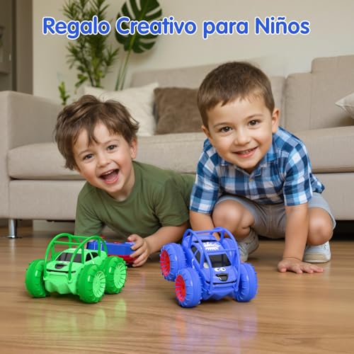 ifollower RC Car 4x4 Amphibious Truck, 360° Stunt and LED, 15km/h, Direct USB-C Charging, Toy for Kids 3 4 5 6 7 8 9 10 11 12 Years, Christmas Birthday Gift