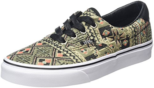 Vans Unisex Era 59 (Moroccan Geo) Black/Ivy Green Skate Shoe 6.5 Men US / 8 Women US