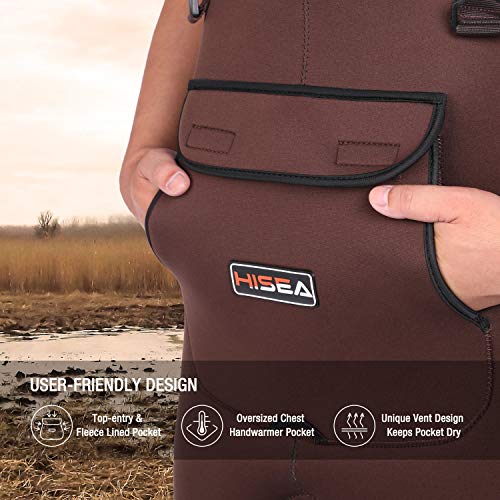 HISEA-Neoprene-Fishing-Chest-Waders-for-Men-with-Boots-Cleated-Bootfoot-Waterproof-Mens-Womens-Waders