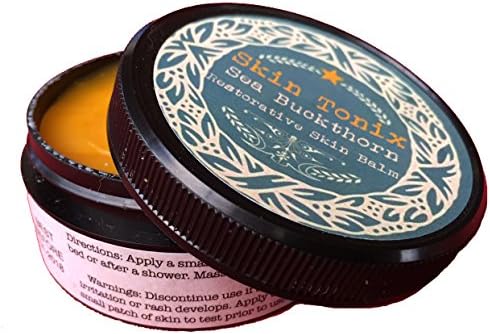 SKIN TONIX Natural SEA BUCKTHORN Skin Balm - Restorative, Antioxidant Mosturizer for Dry or Problem Skin, 2oz
