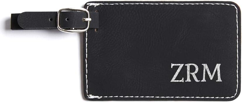 leather luggage tags with initials