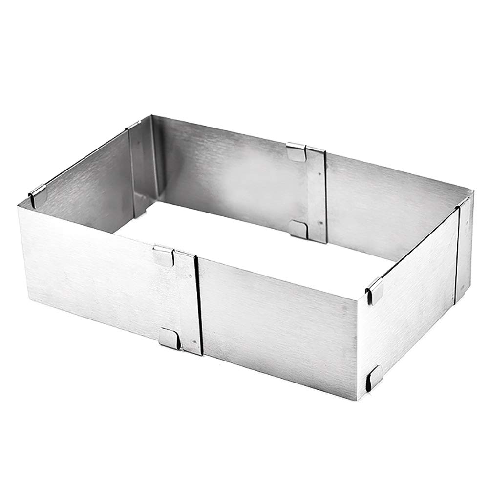 Square Cake Pan Stainless Steel Baking Mold Mousse Ring Telescopic Cake Decorating Mold for Cooking Baking