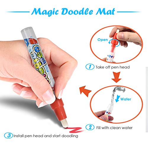 image for KATUMO Water Doodle Mat, Extra Large Water Drawing Mat Kids Magic Dood