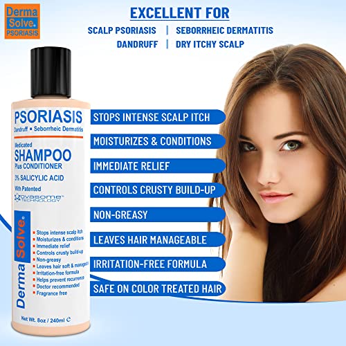 Scalp Psoriasis Shampoo & Conditioner (2pack) Naturally Heals Dandruff