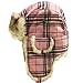 City Hunter W680 Wool Premium Solid Trapper Hats Multi Colors (Plaid Pink)