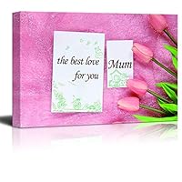 Canvas Wall Art Mother's Day Theme Canvas Prints Home Artwork Decoration for Living Room Bedroom - 12x18 inches