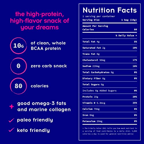 Crispy Salmon Skin Chips by GOODFISH Salt & Vinegar, 8Pack Wild