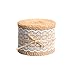 Outus Natural Burlap Craft Ribbon Roll with White Lace, 156 Inches