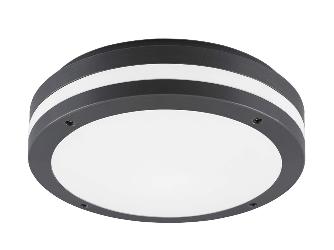 Reality Leuchten Kendal R62151142 LED Outdoor Ceiling Light Plastic Anthracite/White with 12 Watt LED