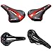 Bike Seat,AGPtek Professional Shock-Resistant Lightweight Comfortable Gel Cushion Pad Bicycle Saddle Cycling Seat with Scale Mark, Perfect for Mountain Bike MTB and Road Bike, 270145mm, Black&Red