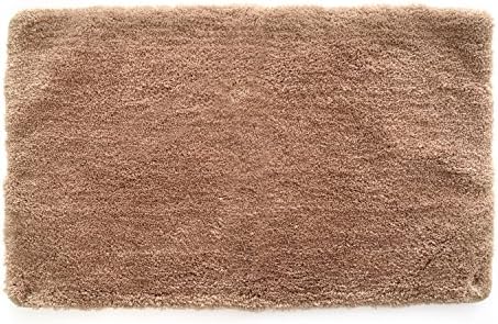 Stephan Roberts Ultra Plush Polyester Shaggy Floor Bath Non-Slip Absorbent Mat, 21" x 34", Tan