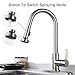 HOMELODY Commercial Brushed Nickel Kitchen Faucet, cUPC Certificated Kitchen Faucets with Pull Down Sprayer, Single Handle Kitchen Sink Faucet with Deck Plate, High Arc Pull Down Kitchen Faucet