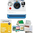 Polaroid Originals Now Viewfinder i-Type Instant Camera (Blue) Bundle with i-Type Films and Reusable Vintage Photo Accessory (3 Items)