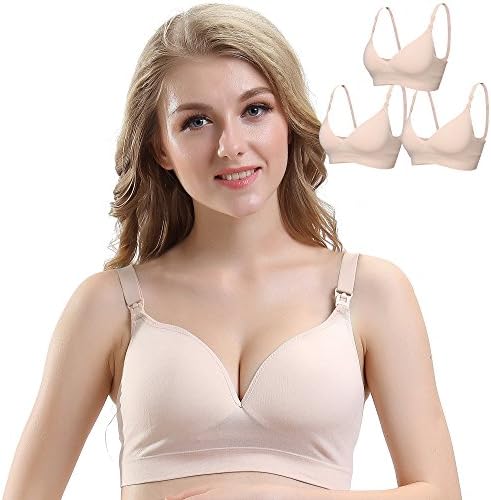 COOSHCO BAOMOSI Women's Seamless Nursing Maternity Bra Push Up Comfort Sleeping Breastfeeding Bralette