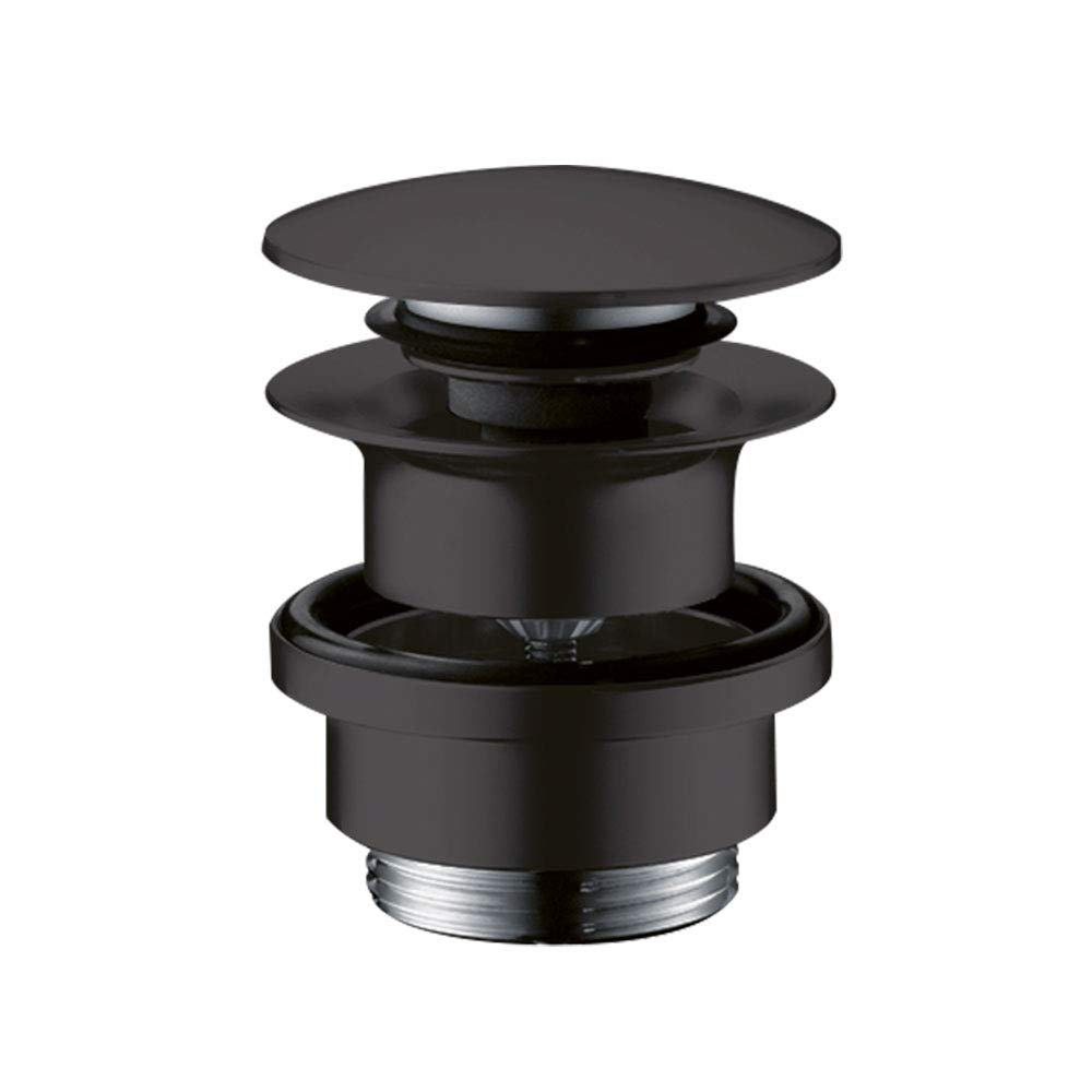 hansgrohe Push-Open Drain Fitting for Basin and Bidet Mixers, Matte Black, Large
