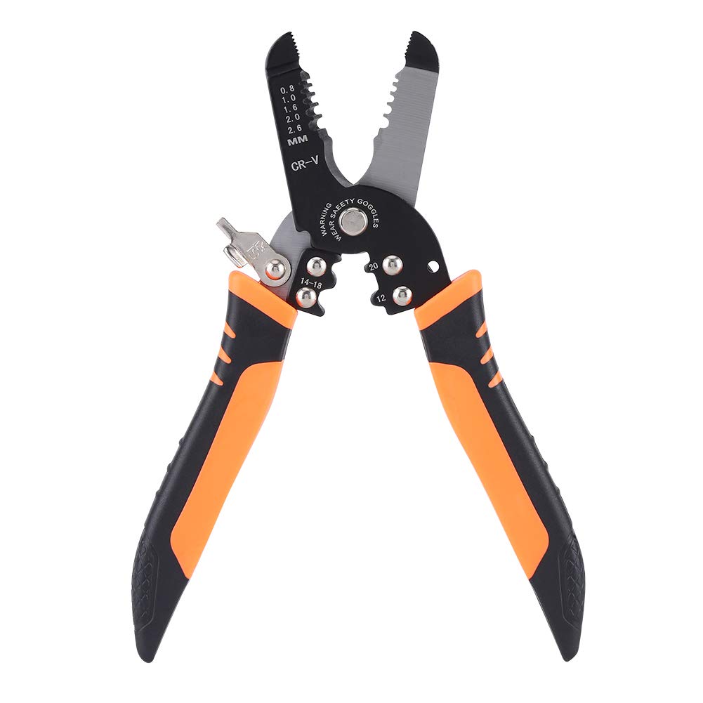 Stripping Pliers, Wire Stripping Plier Multi-Functional Plier Electrician Stripping Stripping Tool Professional Handle Design and Refined Craftsmanship (175mm)