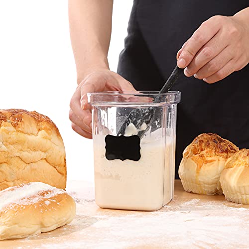 Sourdough Starter Jar Kit, 45 Oz DIY Sourdough Starter Jar , Thermometer, Silicone Jar