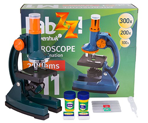 Levenhuk Labzz M1 Kids Microscope with Accessory Kit (Pipette, Prepared Slides, Blank Slides, Cover Slips, Slide Stickers, Sea Salt Included) - Thumbnail 2