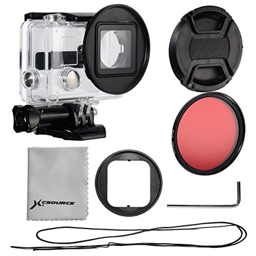 XCSOURCE Filter Kit A Rose Color Filter + 52mm Filter Adapter + Lens Cleaning Cloth For Gopro Hero 3+/Hero 3 Plus LF357