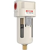 AIRZOE 3/8" NPT Air Dryer for Compressor - Air Compressor Water Separator AF3000-03, Manual Drain,5 Micron Brass Element, Poly Bowl