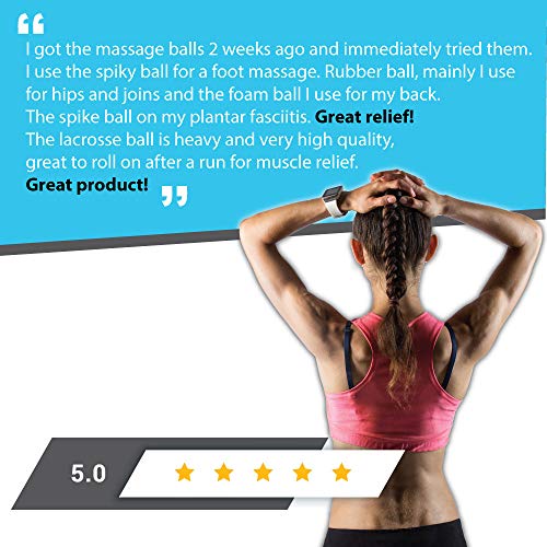 Massage Balls Deep Tissue, Lacrosse Ball, Spiky Ball and Foam Ball Roller, Trigger Point Therapy, Myofascial Release, and Muscle Recovery, Foot Massager and Plantar Fasciitis, Free eBook - Thumbnail 4