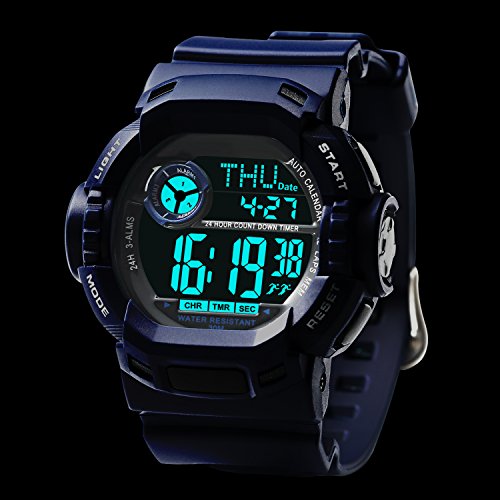 Multiple 3 Alarms Reminder, Swimming Sports Digital Watches Boys Kids