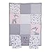 Little Love By Nojo Sweet Deer, Grey, Pink, White 3Piece Nursery Mini Crib Bedding Set With Comforter, 2 Fitted Mini Crib Sheets, Pink, Grey, White, Charcoal
