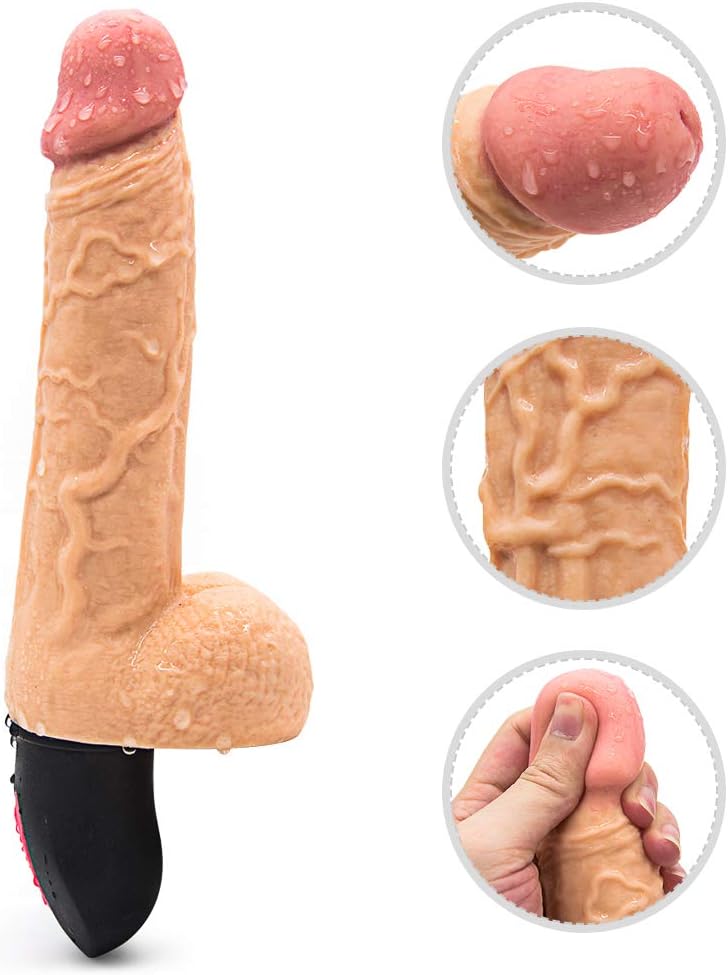Dicks for Womens with 12 Vibration Modes, Handsfree Personal Fitness Wand with Strong Suction Cup for Body Massage, Whisper Quiet, Waterproof,Best Gifts，Privacy Package