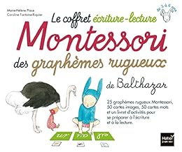 Le  coffret écriture-lecture Montessori des graphèmes rugueux de Balthazar
