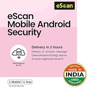 eScan 1 User 1 Year Mobile Android Security (Email Delivery – No CD)