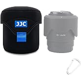 JJC Small Neoprene Camera Lens Pouch Case, Fits Lens up to 3.1 x 3.1inches | Water-Resistnat, Fold Over Closure, Compatible with Sony FE 50mm f/1.8, Canon RF 35mm f/1.8, Fujifilm XF 23mm f/1.4