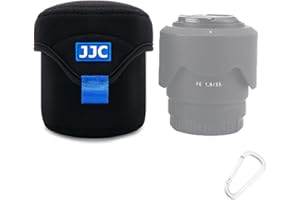 JJC Water Resistant Neoprene Camera Lens Pouch Case, Fold-Over Lens Bag for Mirrorless Lenses Up to 3.1 x 3.1 (D X H) for Son