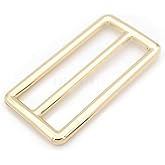 CRAFTMEMORE 2 Inch Metal Slide Buckle Bag Belt Strap Keeper Slider Triglide Adjuster Purse Making Accessories 4 pcs SCSL (2 Inches Slider, Gold)