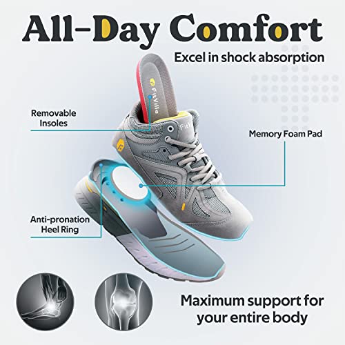 FitVille Wide Basketball Shoes for Men with Flat Feet Extra Wide High