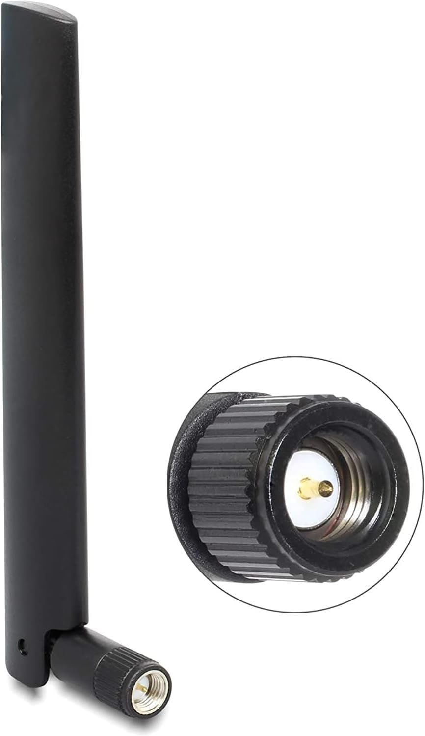 Delock LoRa 868 MHz Antenna SMA Male 3 dBi Omnidirectional 6+ Tilt Joint Black