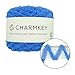 Charmkey Shaggy Fur Yarn Baby Soft 5 Bulky Fuzzy 100 Percent Polyester Velvet Knitting Yarn 12 Ply for Fluffy Dolls Blanket Furry Amigurumi Toys, 1 Skein, 3.53 Ounce (Bright White)